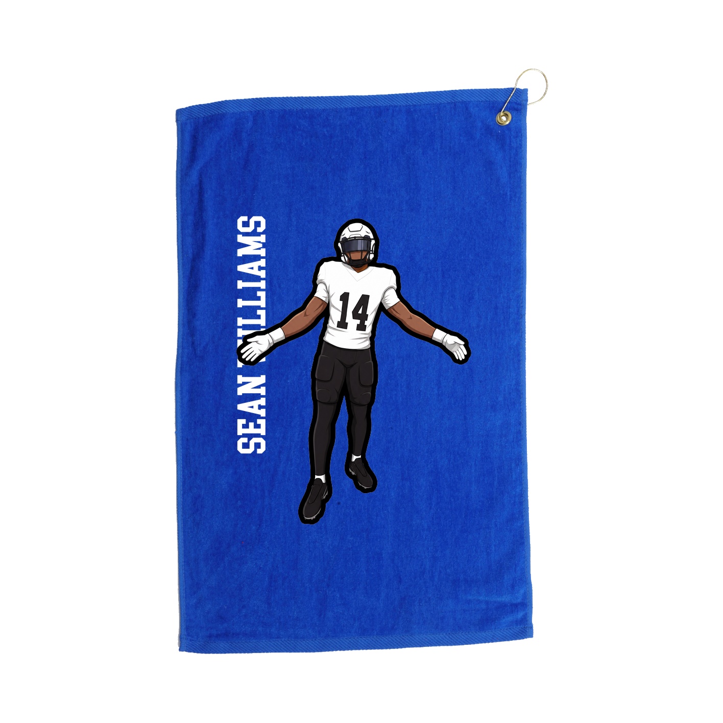 Golf Towel — Name Vertical in Royal