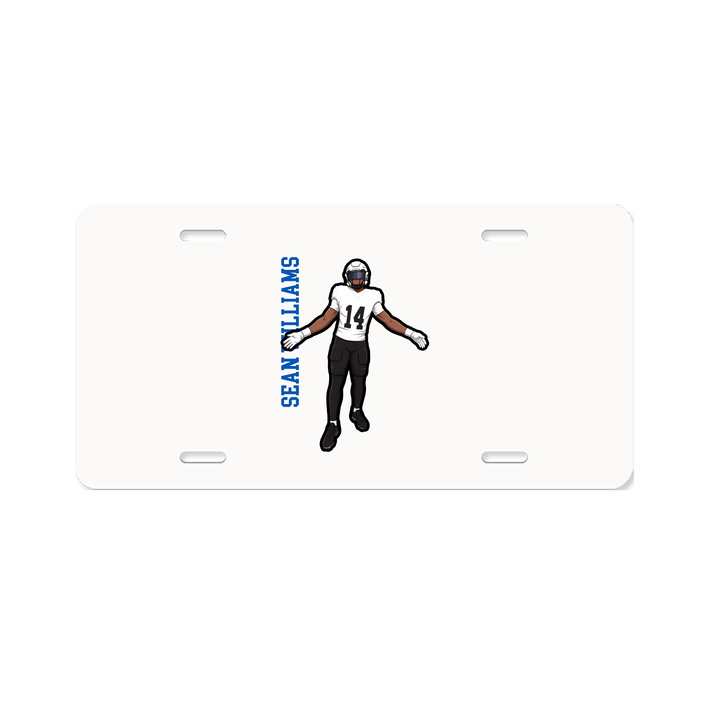 License Plate — Name Vertical in Classic