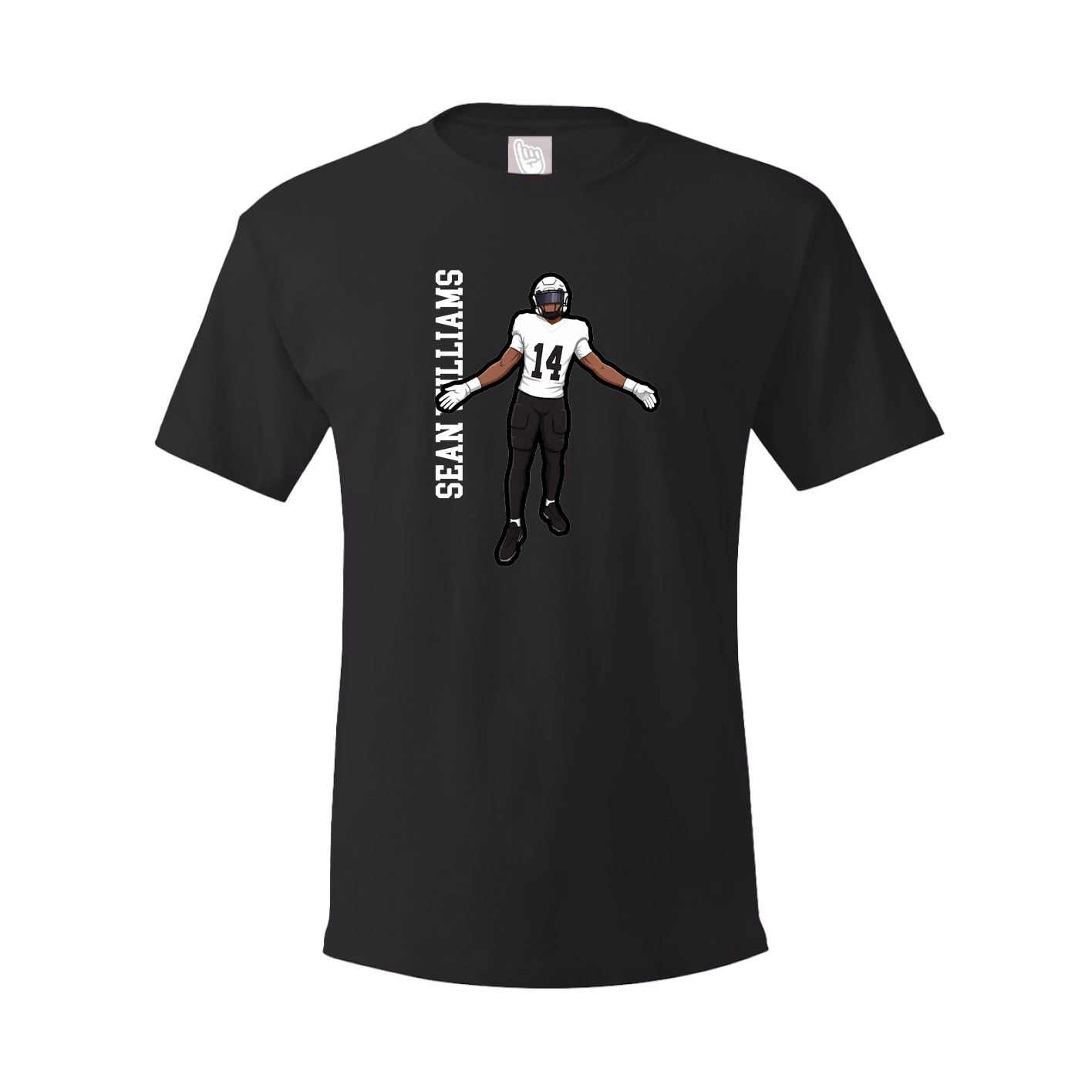 Youth Tee — Name Vertical in Black