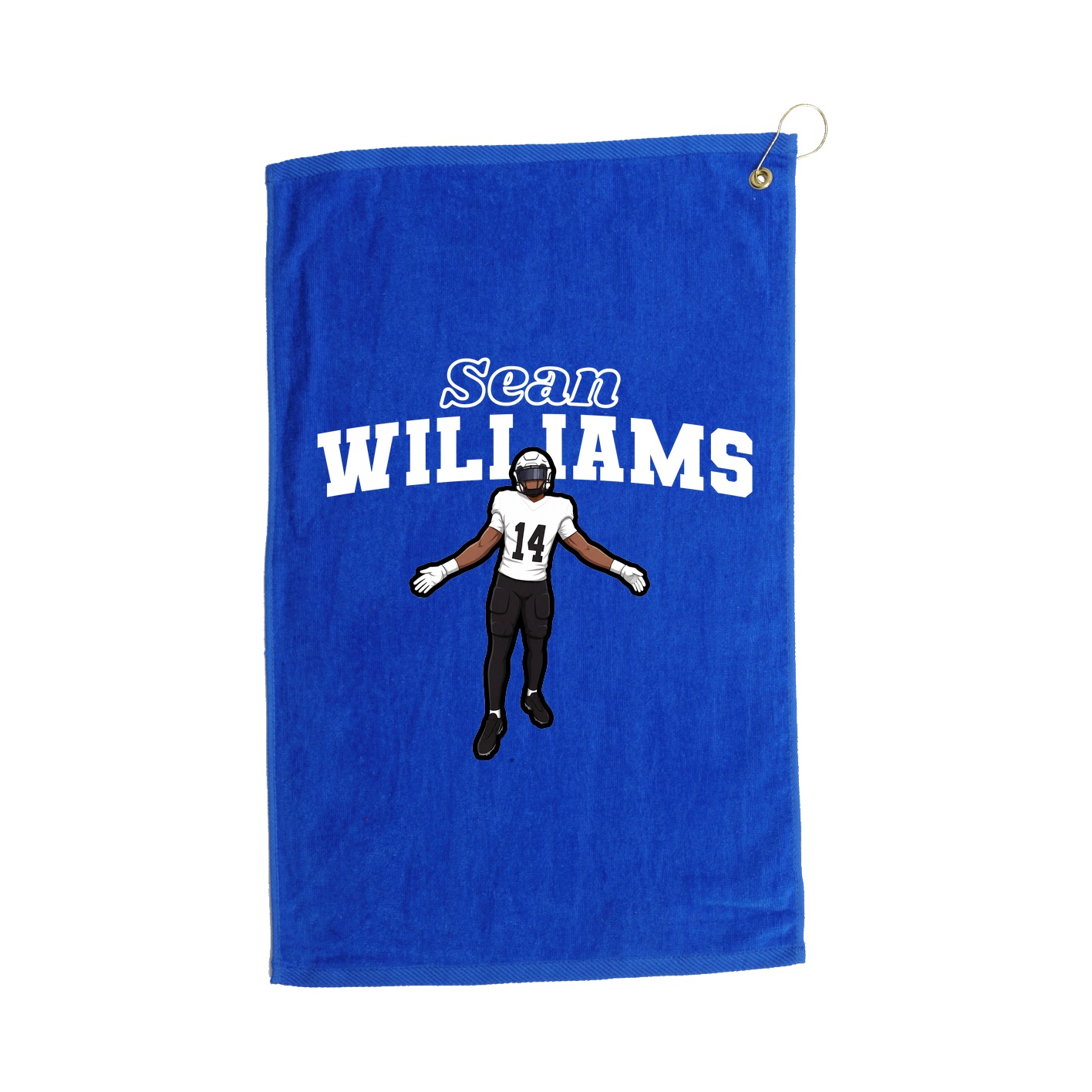 Golf Towel — Name Arch in Royal