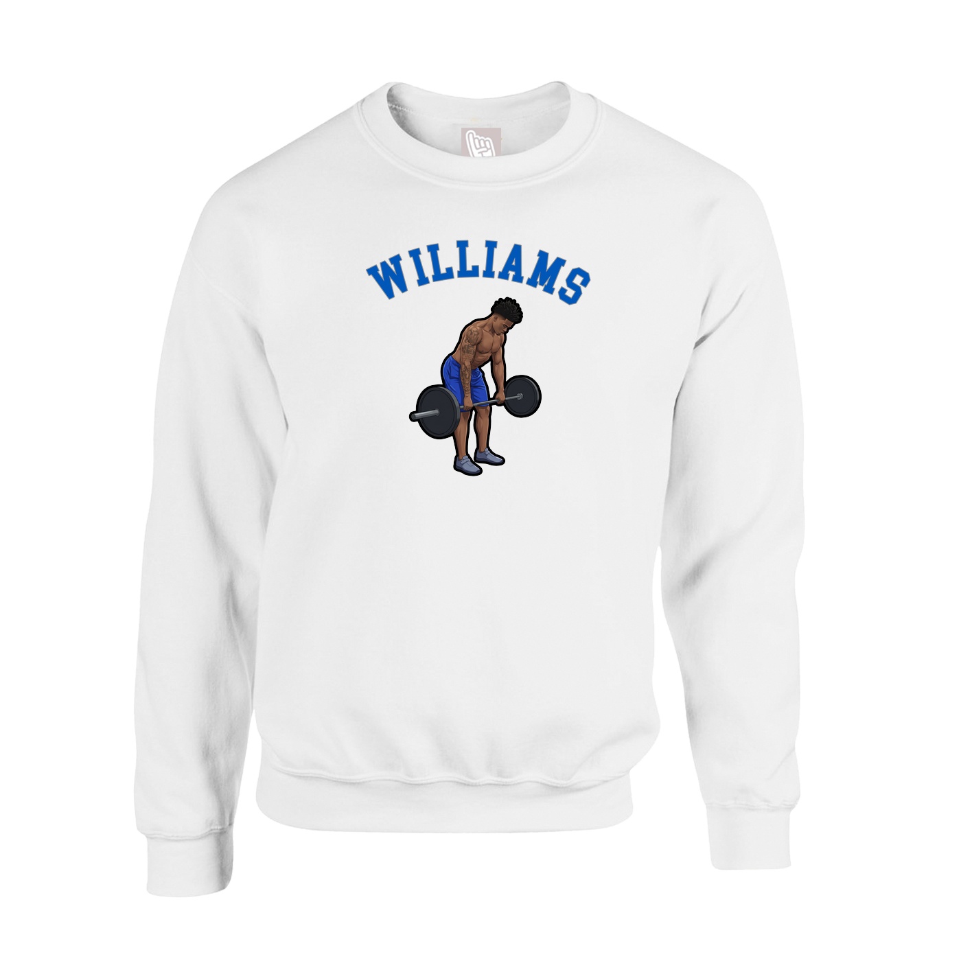 Fleece Crew — Shirsey Arch in White