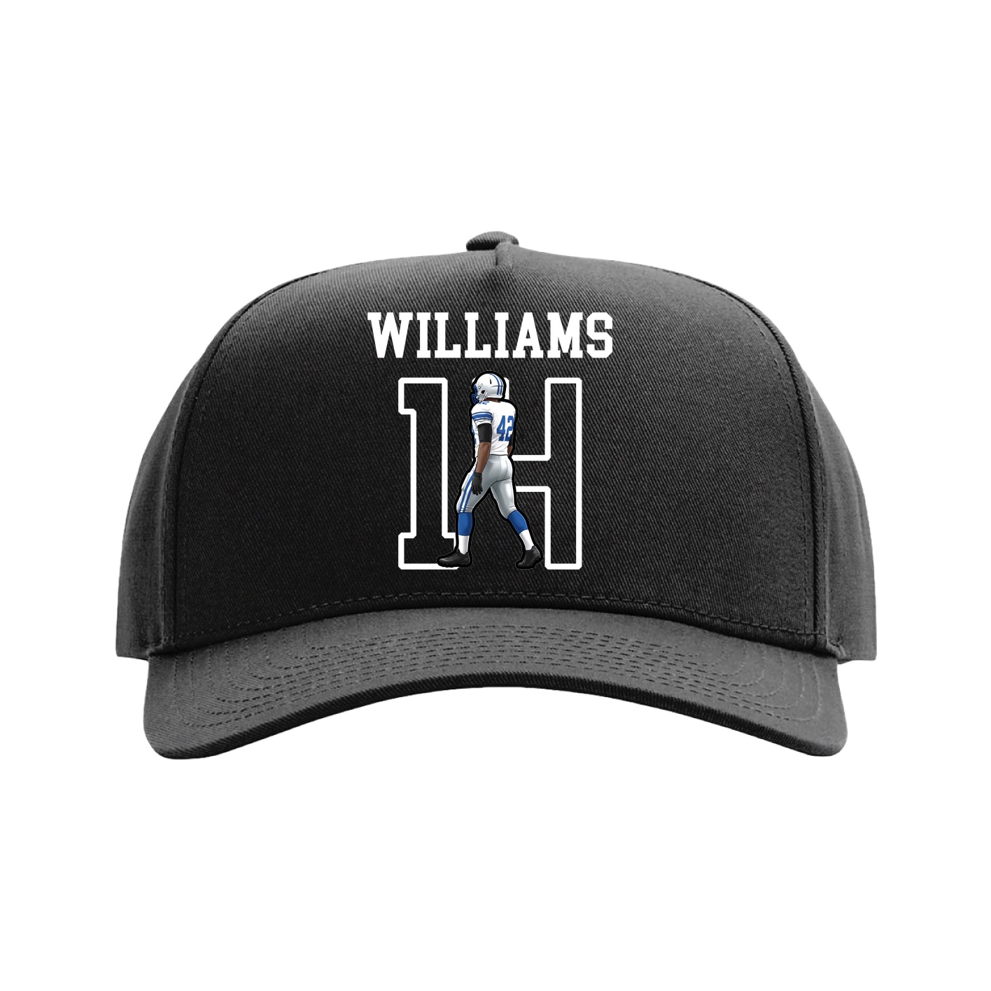 Full Fabric Five-Panel Champ Cap — Shirsey in Black