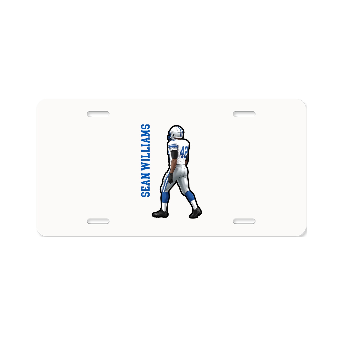 License Plate — Name Vertical in Classic