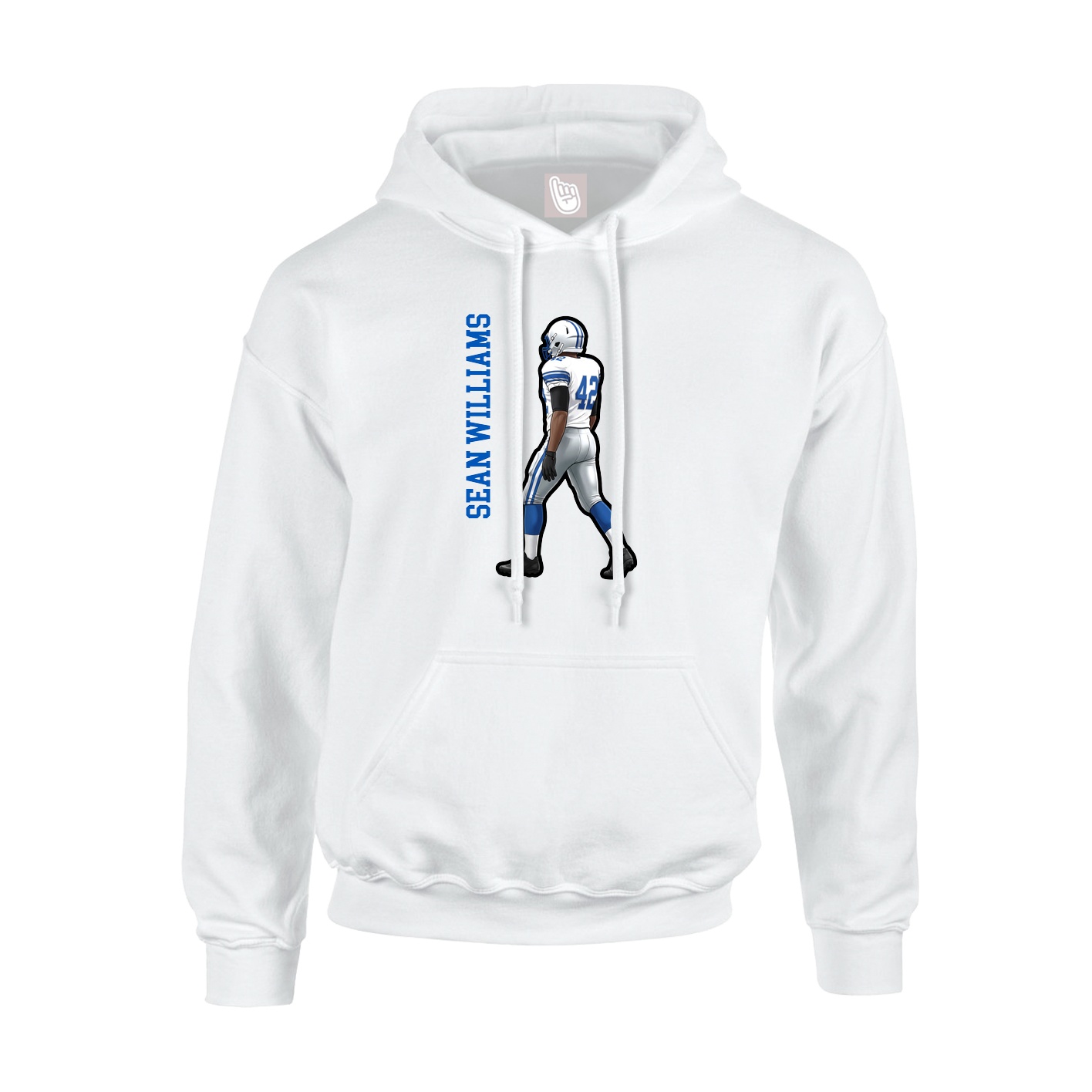 Hoodie — Name Vertical in White