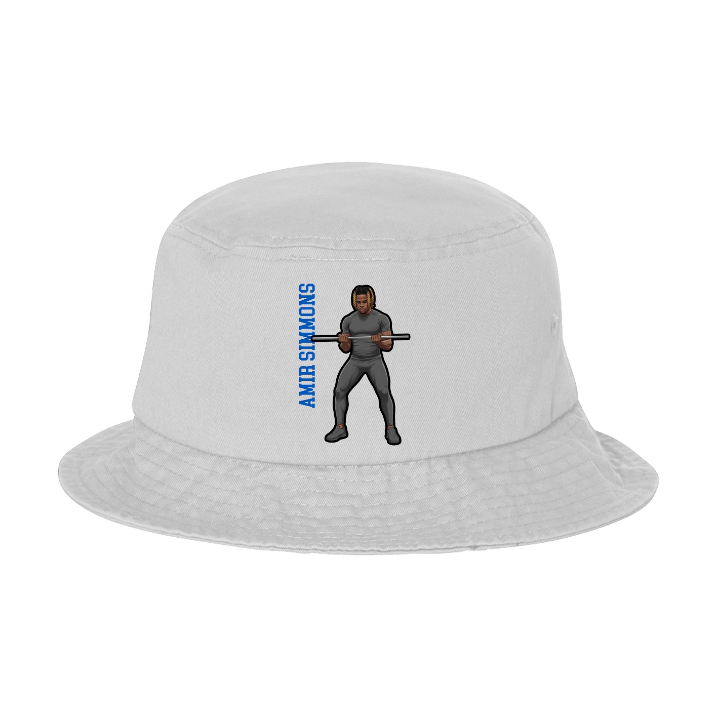 Bucket Cap — Name Vertical in White