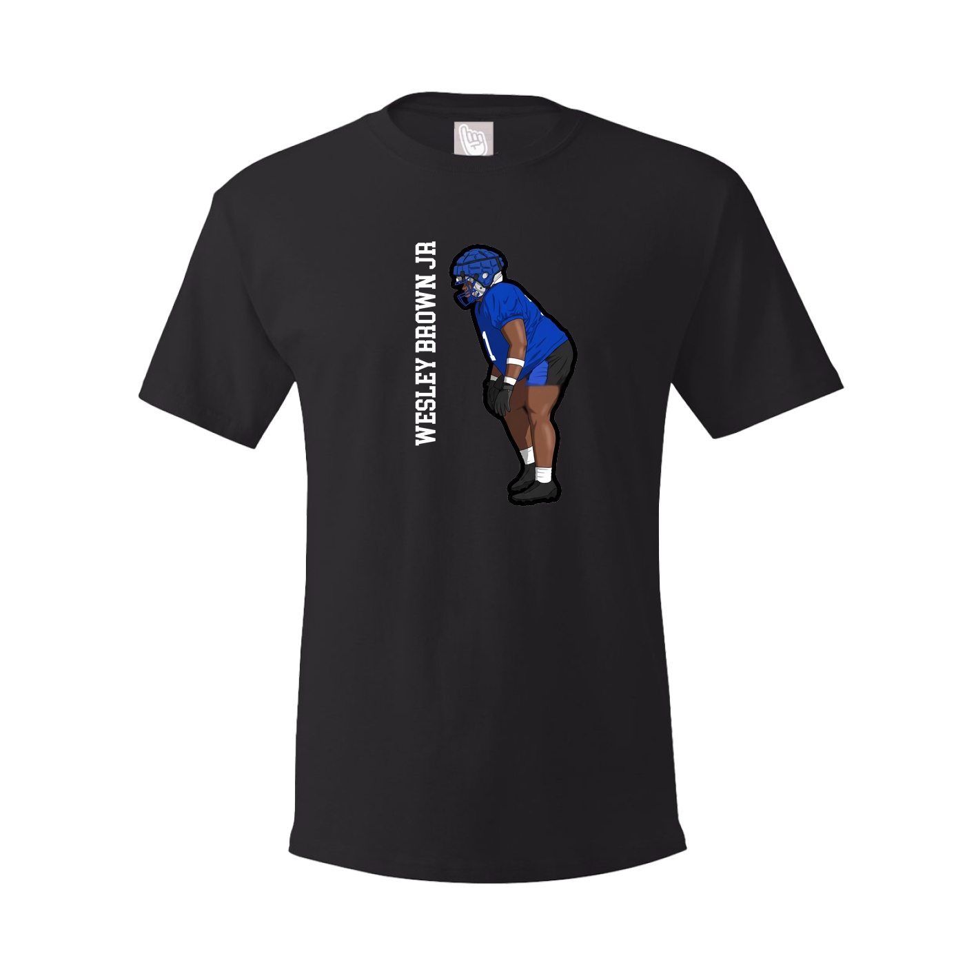 Youth Tee — Name Vertical in Black