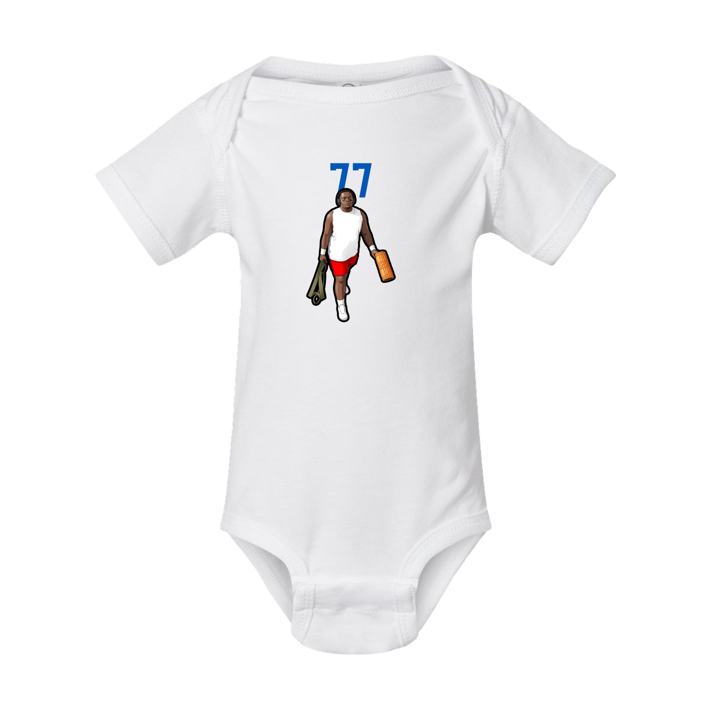 Baby Onesie — Number Top in White