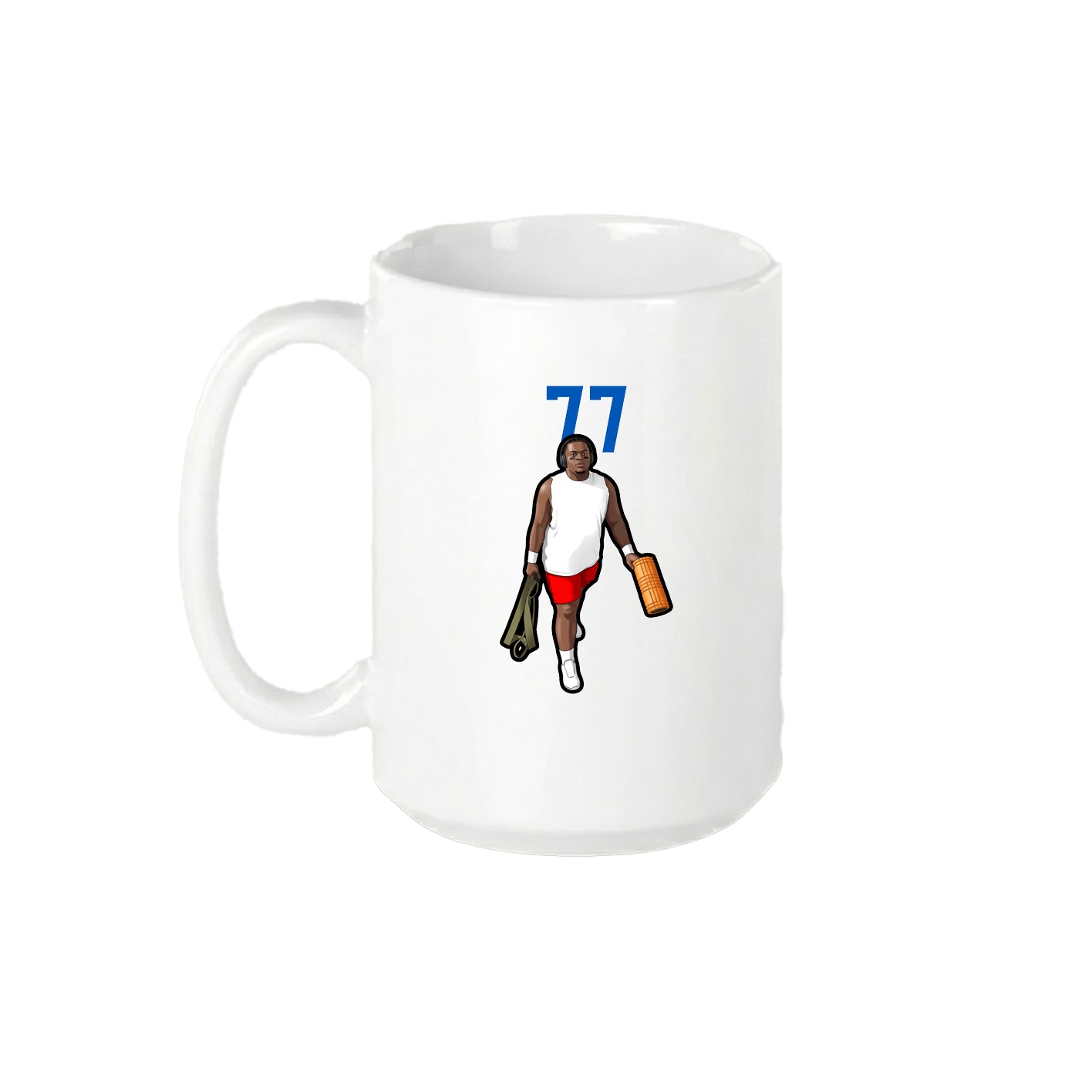 15oz Coffee Mug — Number Top in White