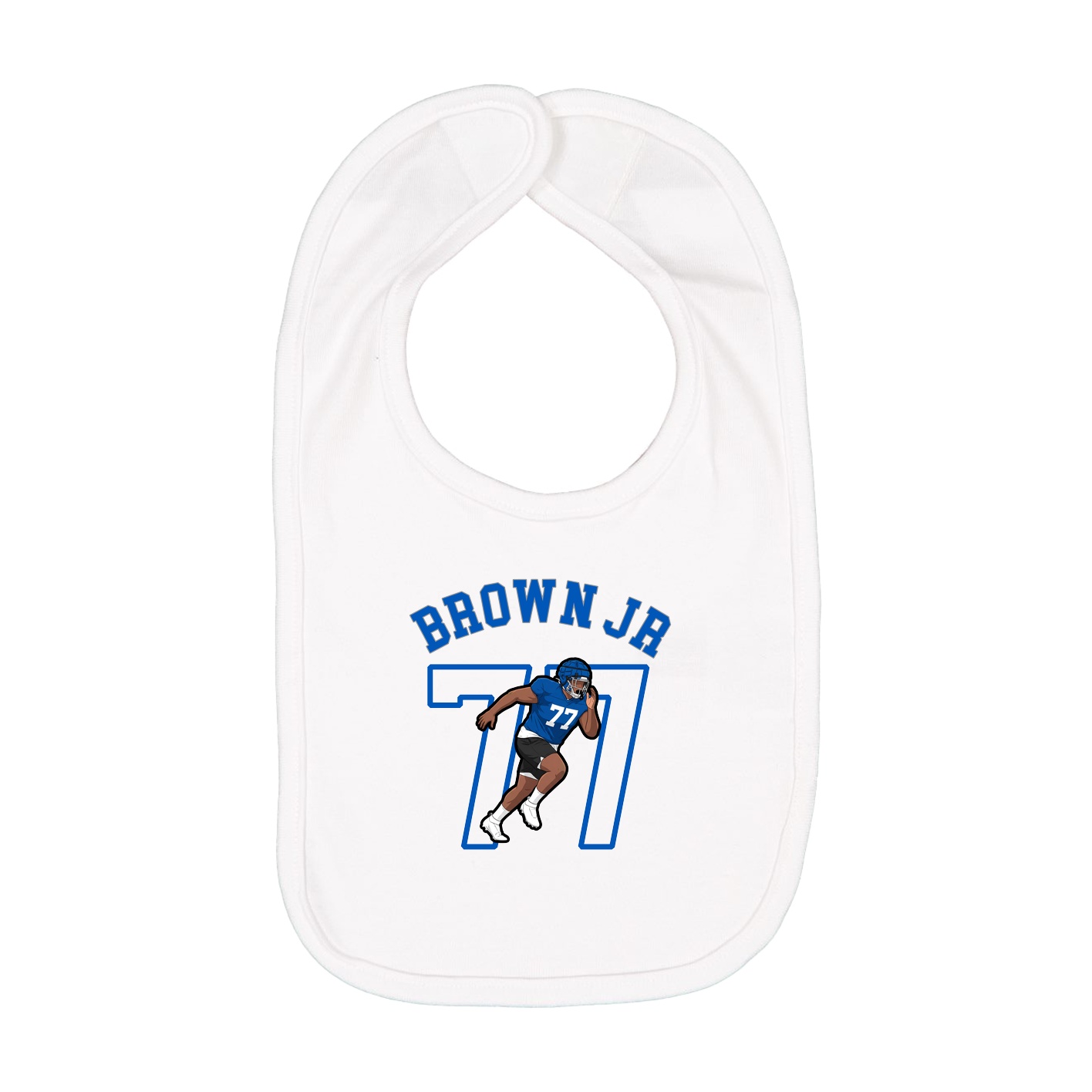 Infant Bib — Shirsey Arch in White