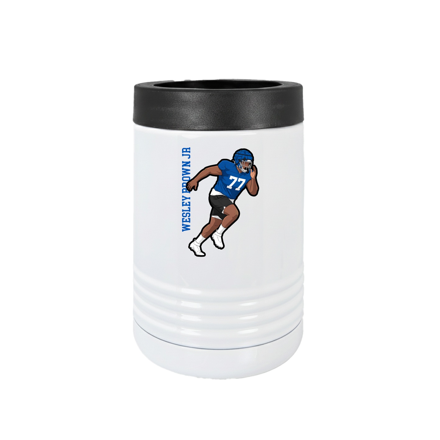 Beverage Holder — Name Vertical in White