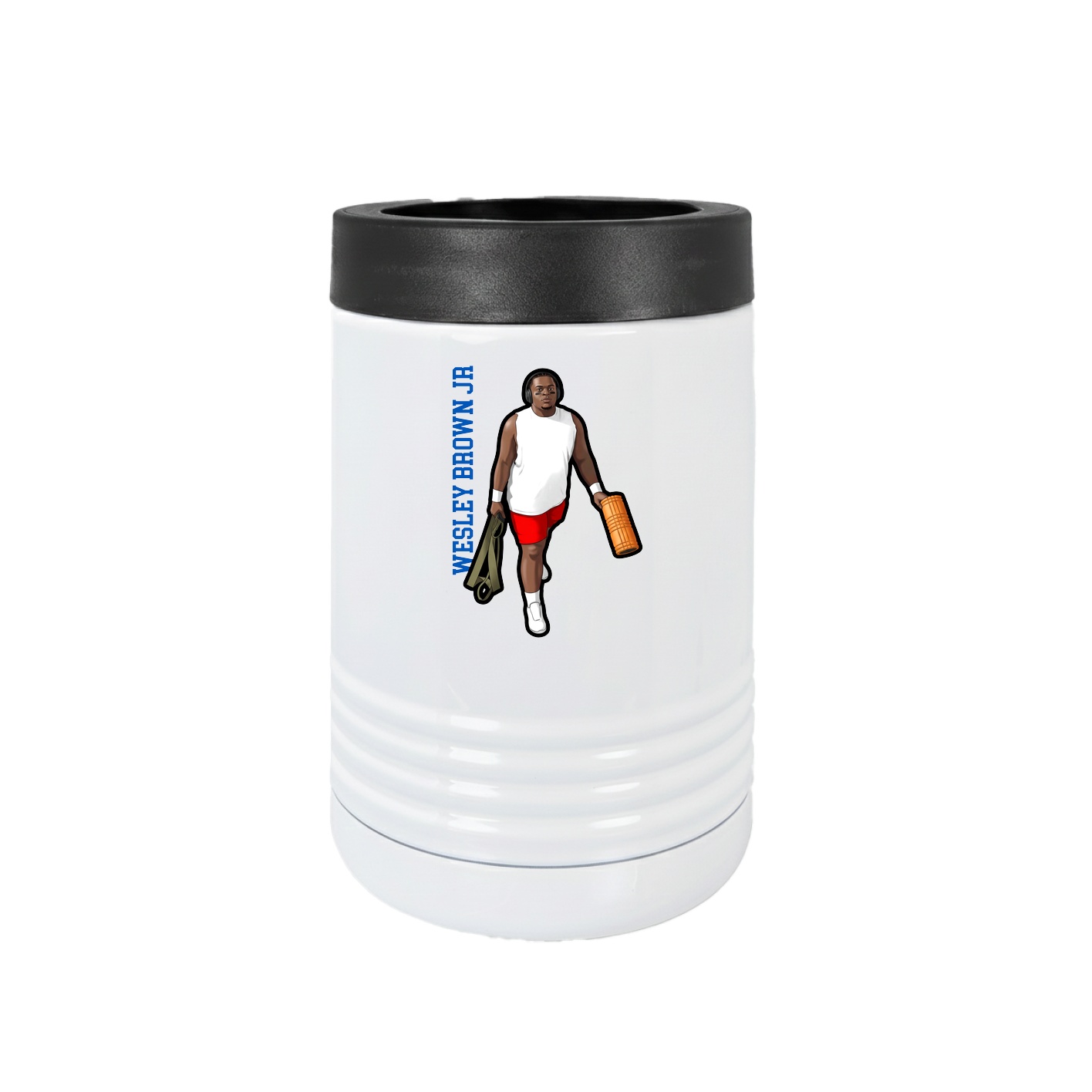 Beverage Holder — Name Vertical in White