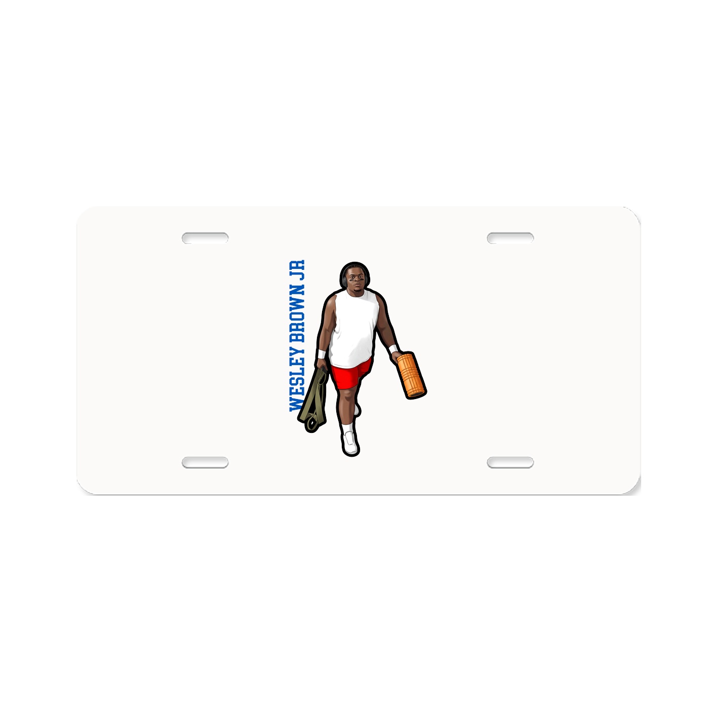 License Plate — Name Vertical in Classic