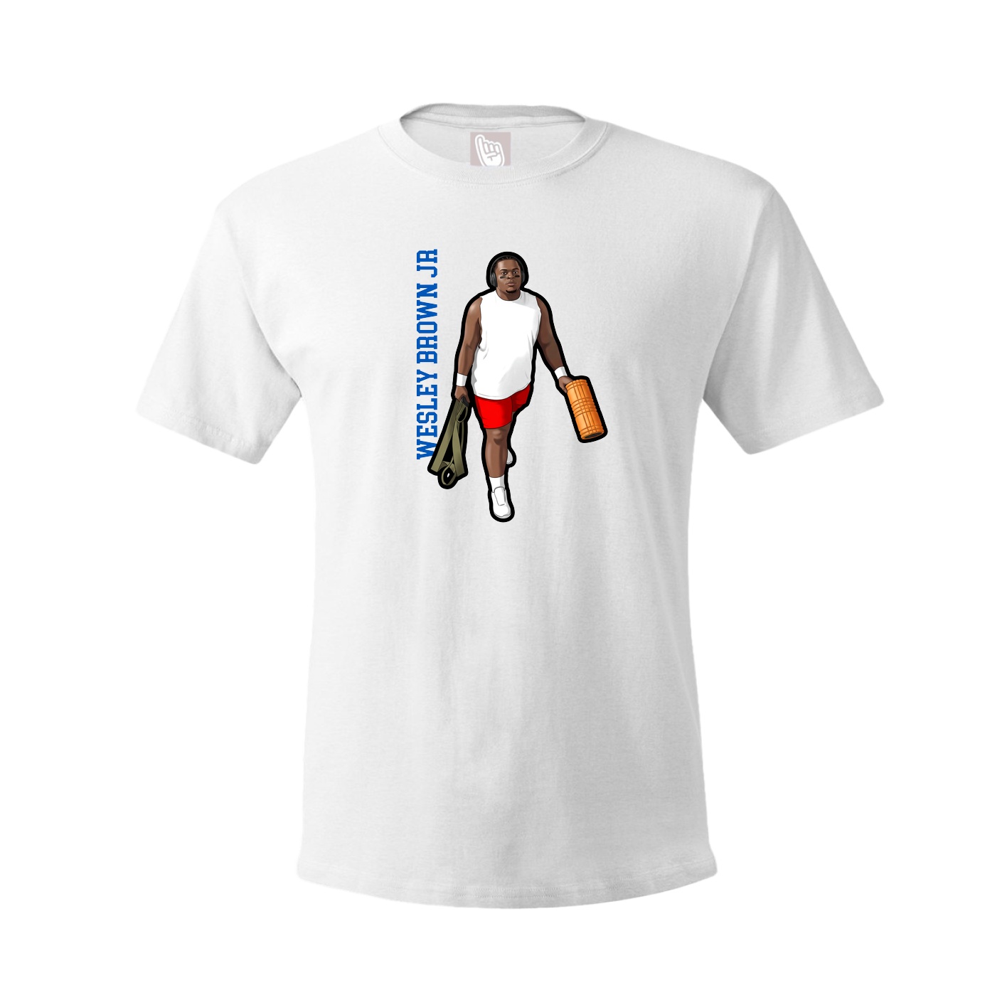 Tee — Name Vertical in White