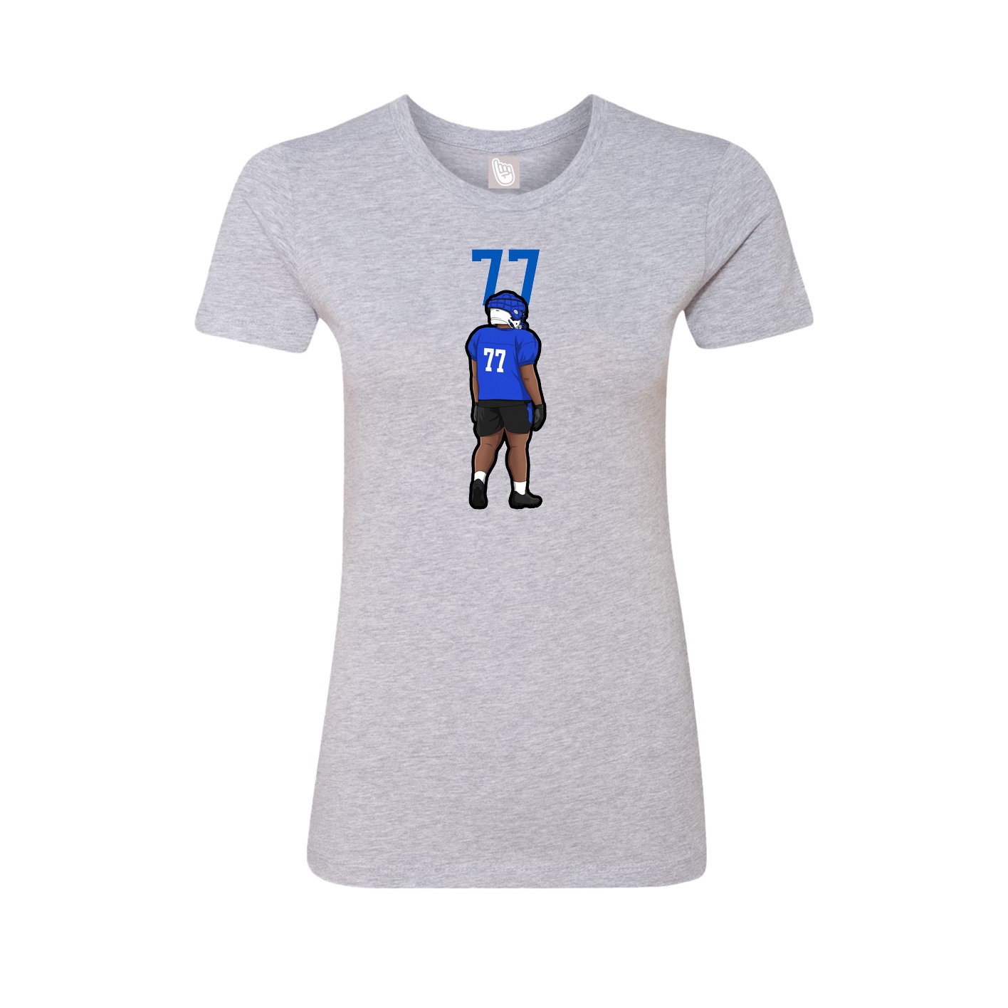 Fitted Women's Tee — Number Top in Grey