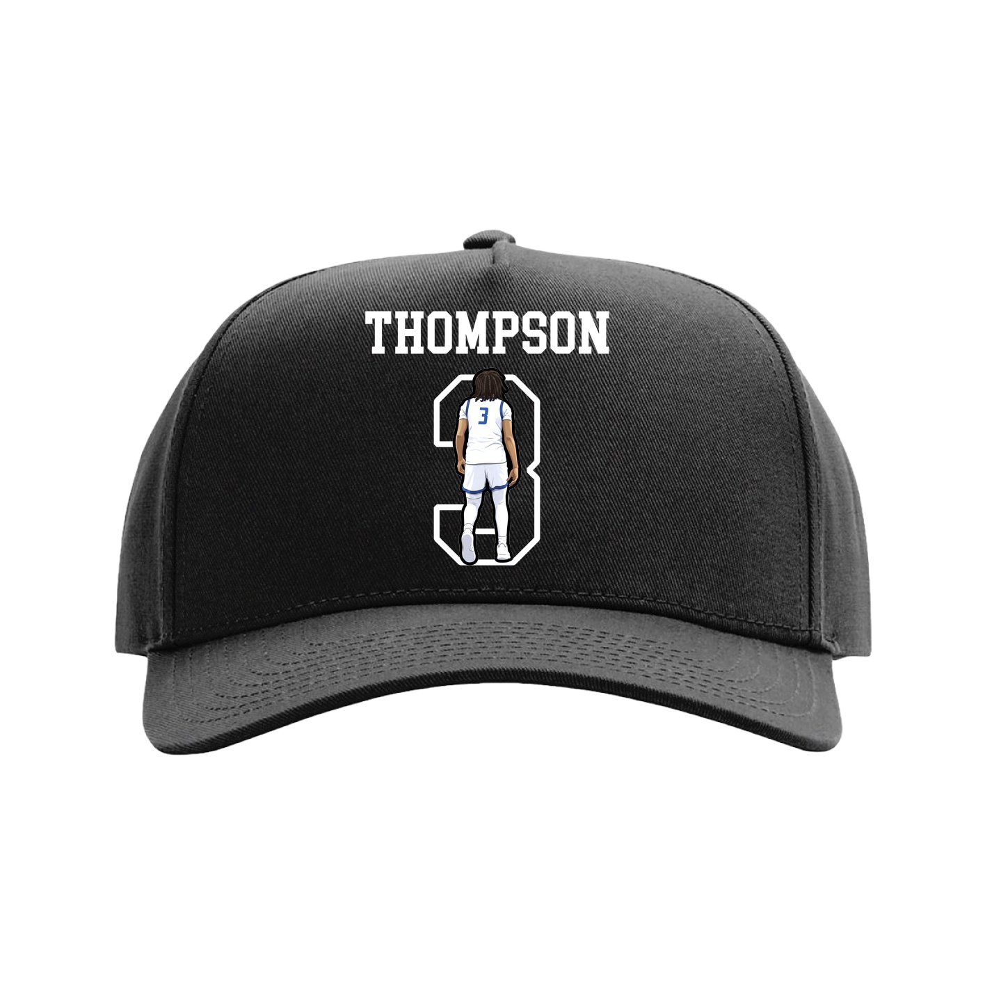 Full Fabric Five-Panel Champ Cap — Shirsey in Black