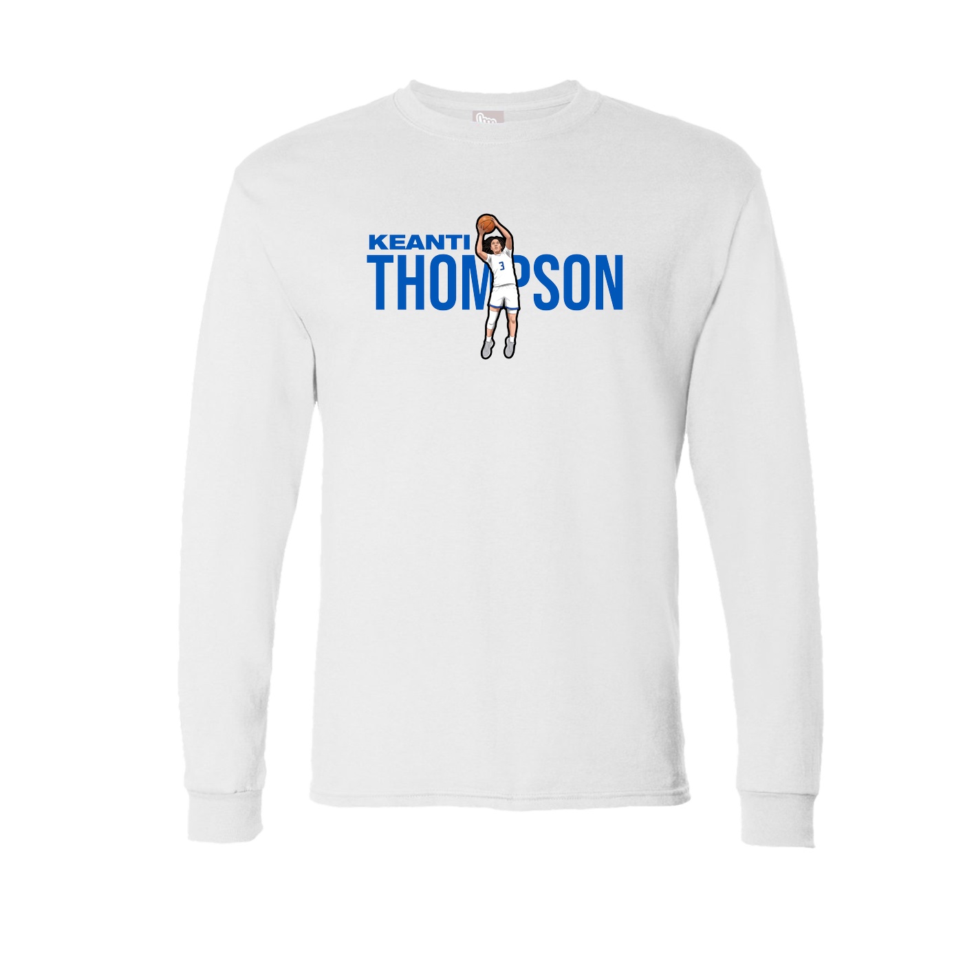 Long Sleeve Tee — Player Name in White