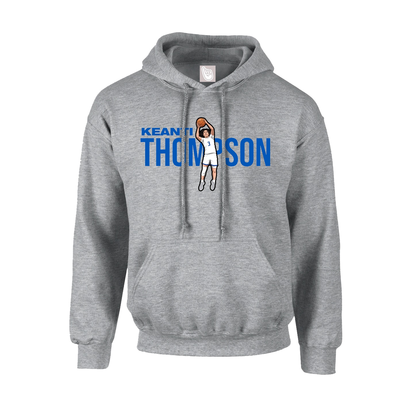 Hoodie — Player Name in Grey