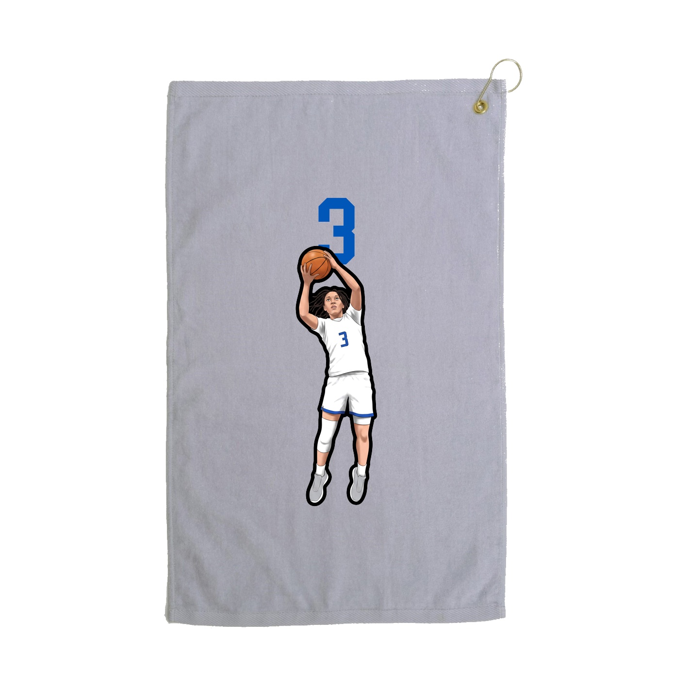 Golf Towel — Number Top in Grey