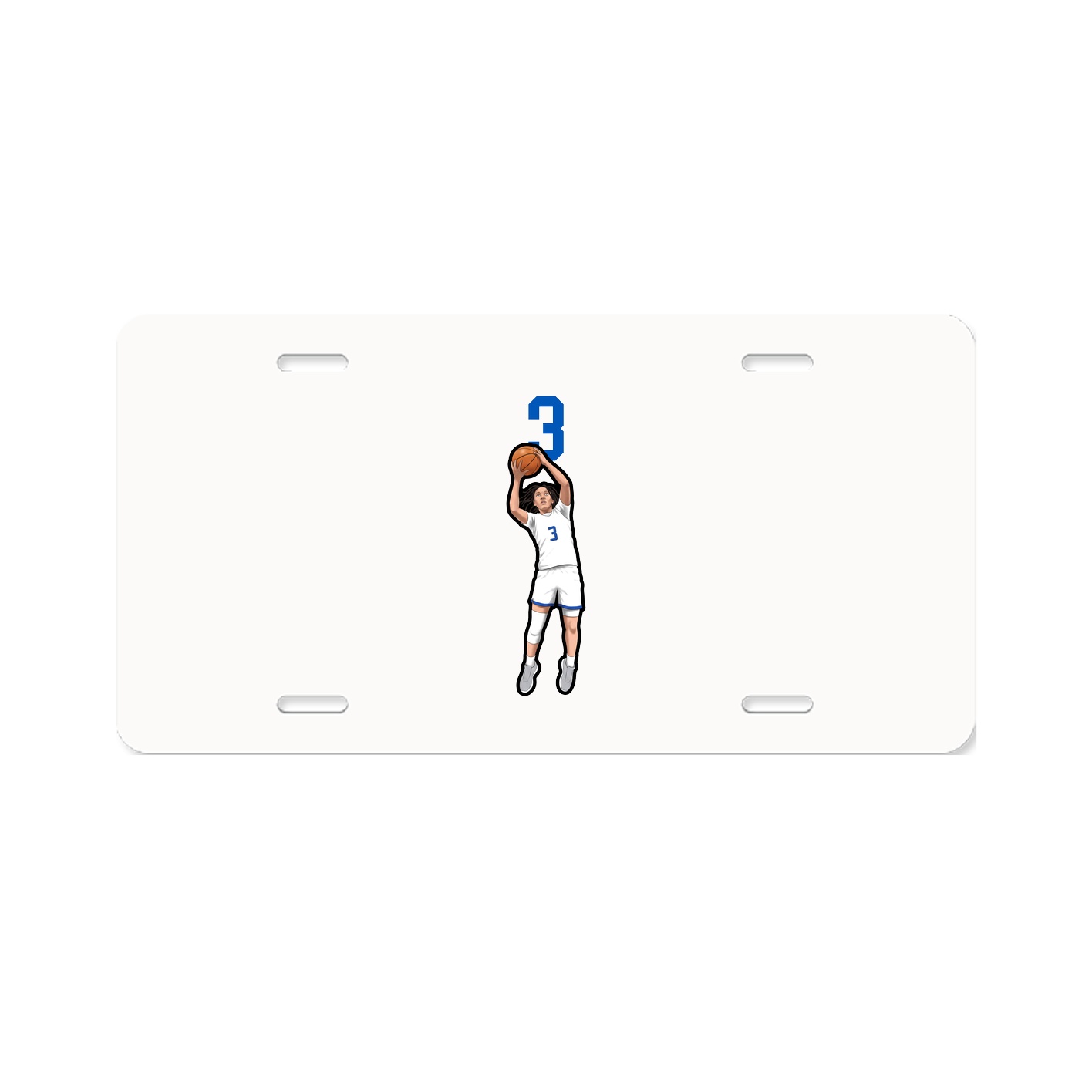 License Plate — Number Top in Classic
