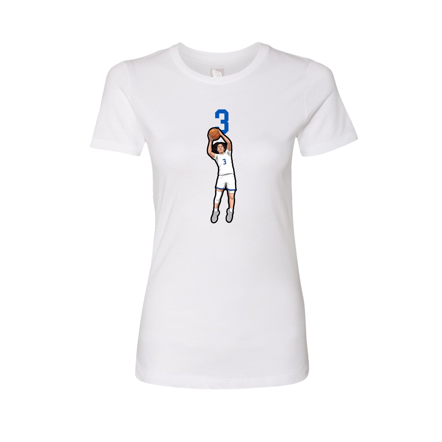 Womens Tee — Number Top in White