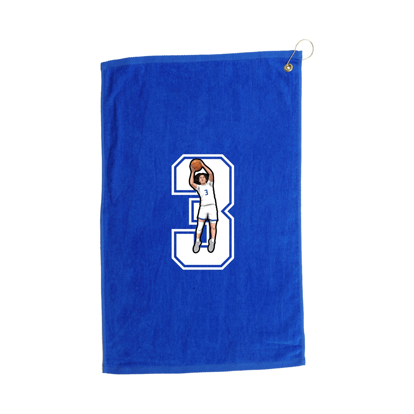 Golf Towel — Number in Royal