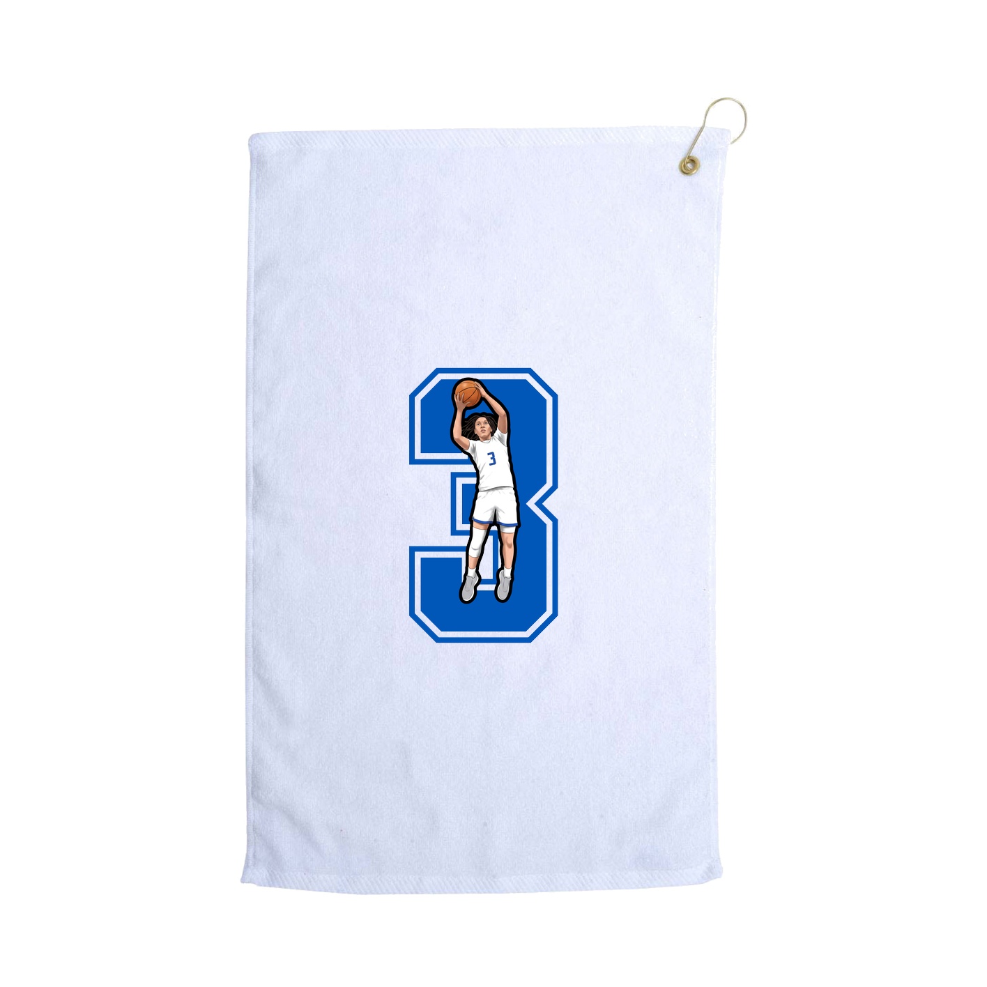 Golf Towel — Number in White