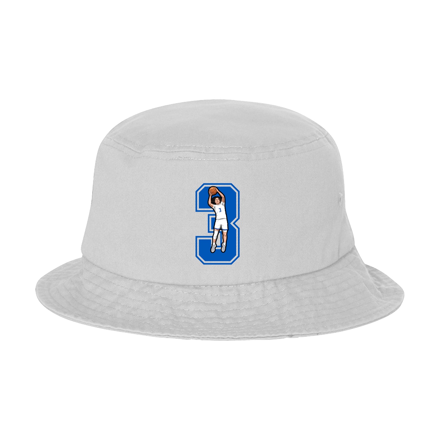 Bucket Cap — Number in White
