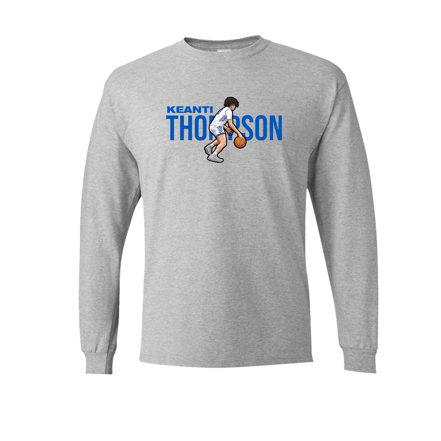 Long Sleeve Tee — Player Name in Grey