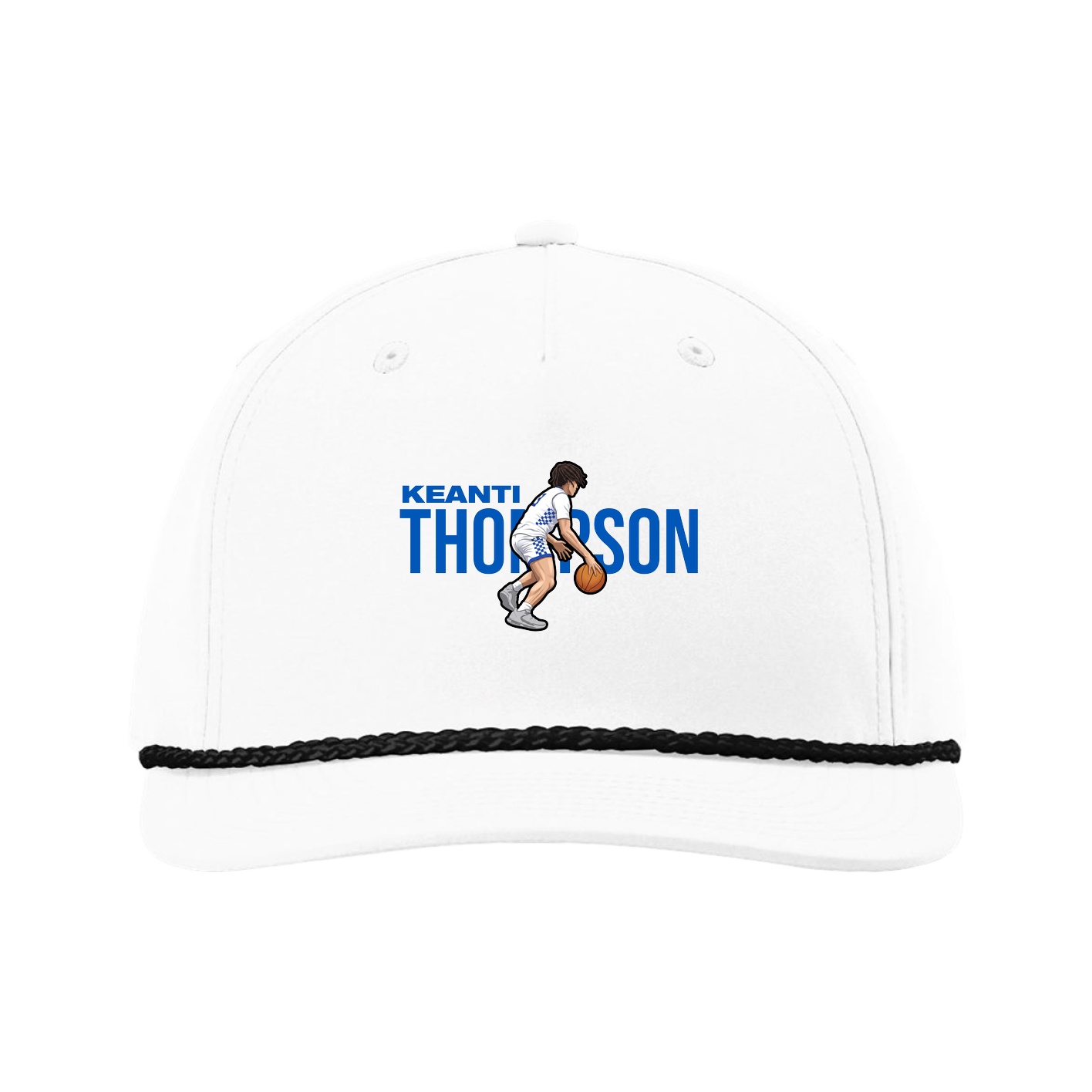 Five-Panel Classic Rope Cap — Player Name in White