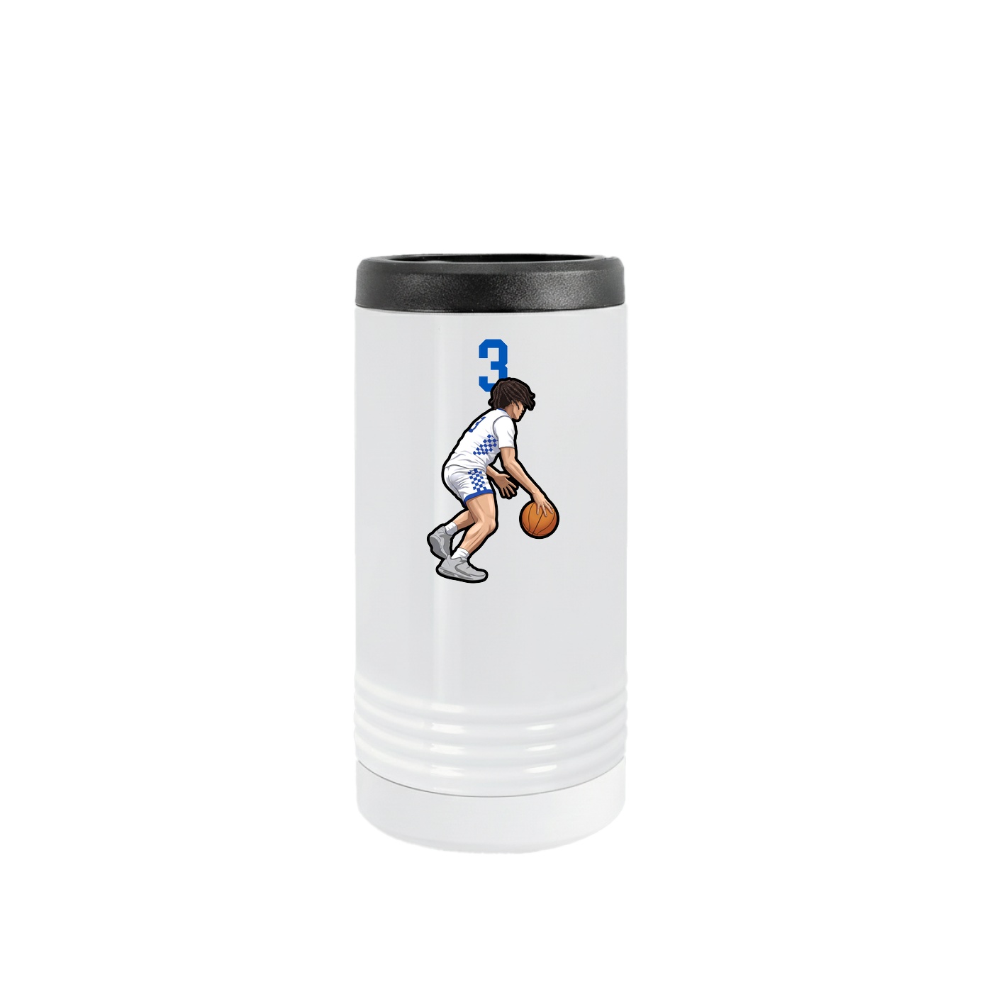 Slim Beverage Holder — Number Top in White