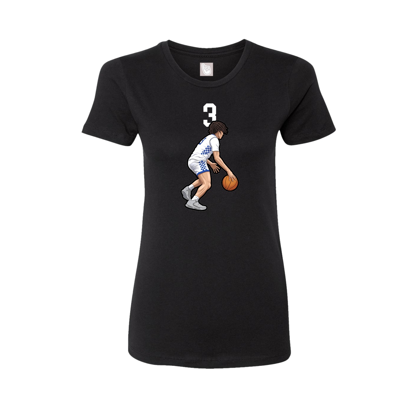 Womens Tee — Number Top in Black