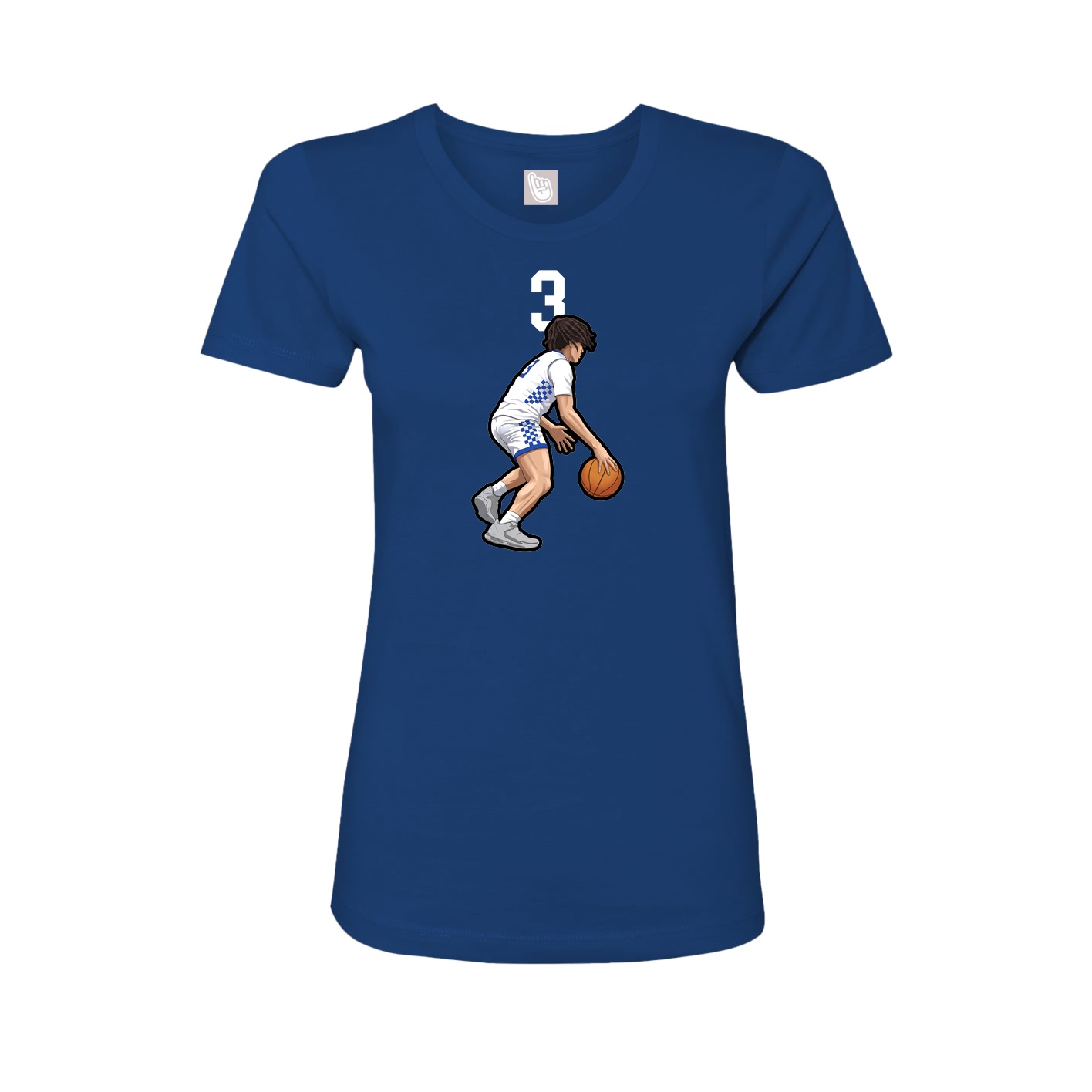 Womens Tee — Number Top in Royal