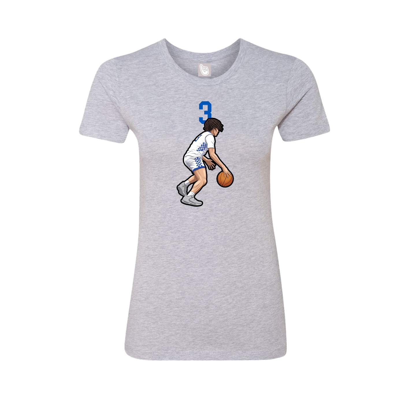 Womens Tee — Number Top in Grey