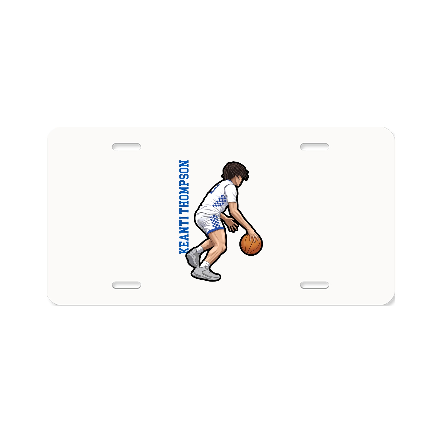 License Plate — Name Vertical in Classic