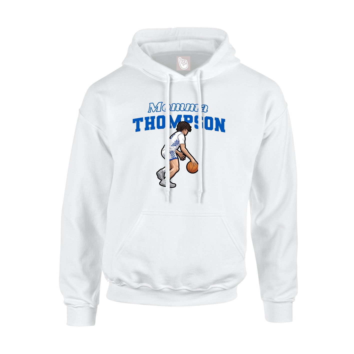 Youth Hoodie — Mothers Day Block in White