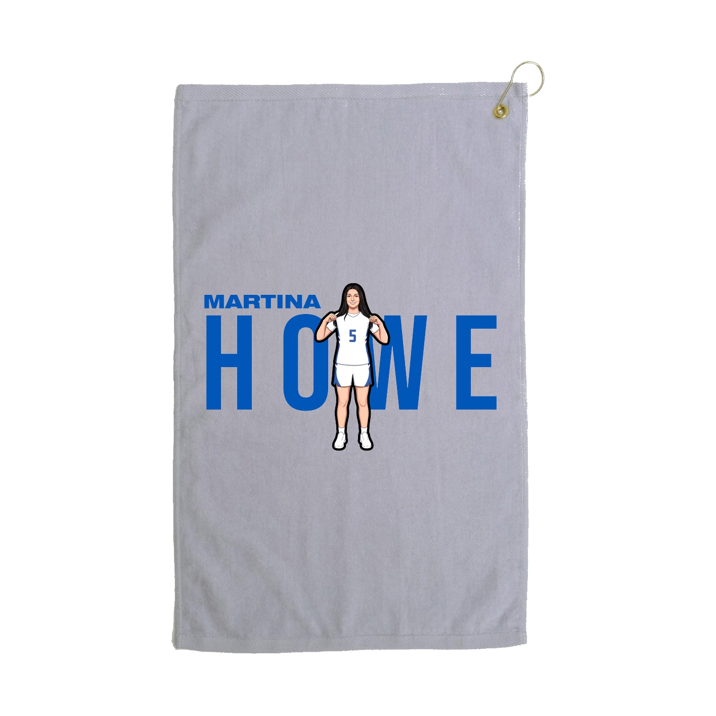 Golf Towel — Player Name in Grey