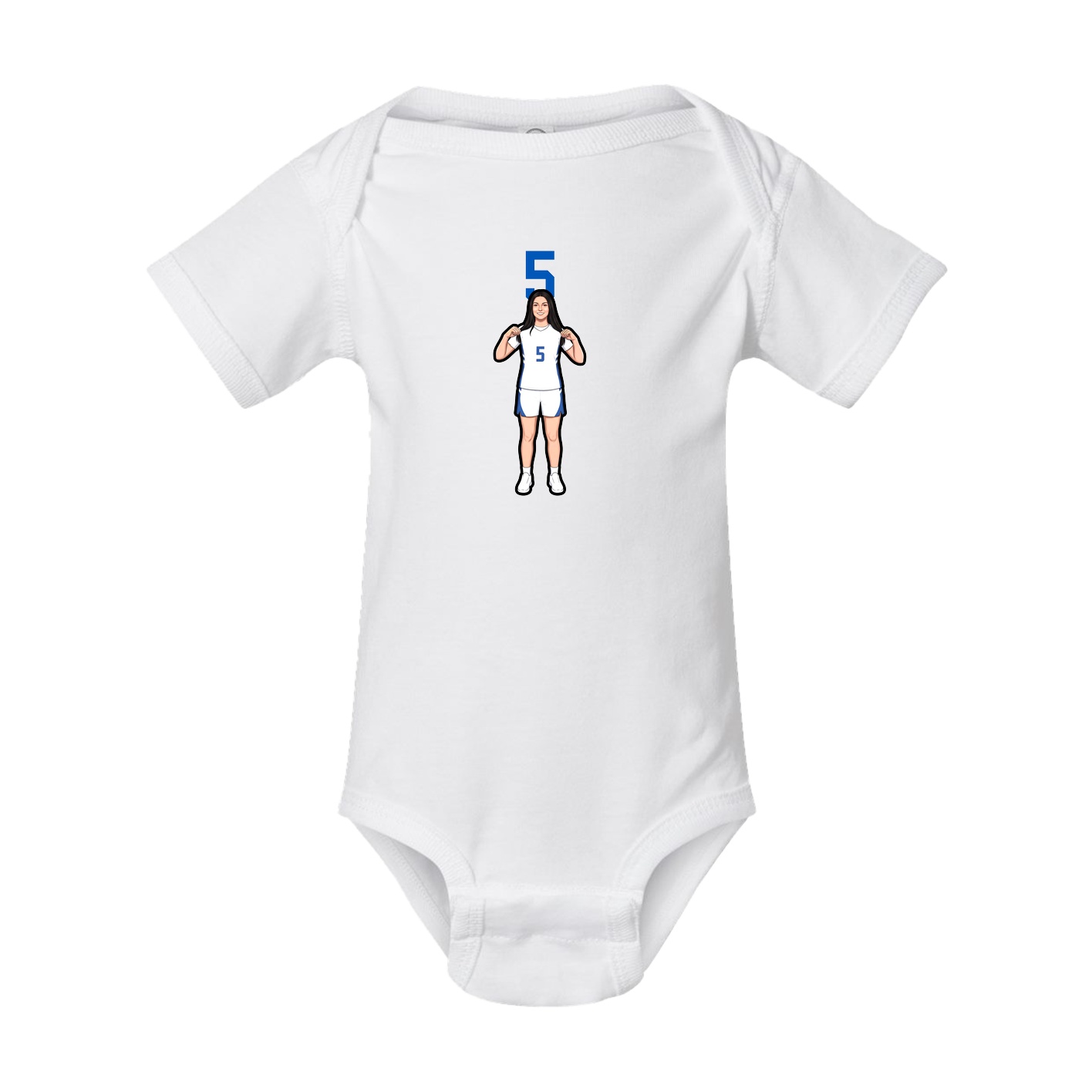 Baby Onesie — Number Top in White