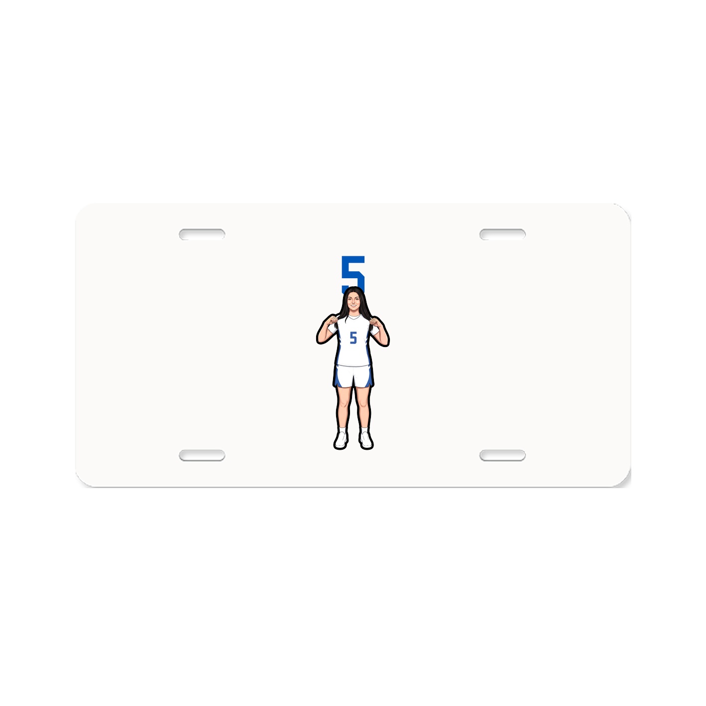 License Plate — Number Top in Classic