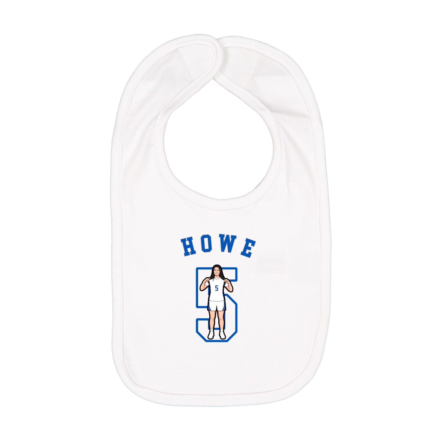 Infant Bib — Shirsey Arch in White