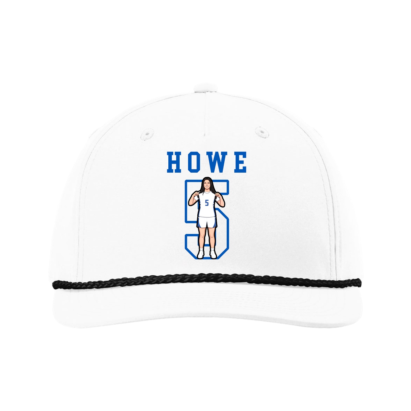 Five-Panel Classic Rope Cap — Shirsey in White