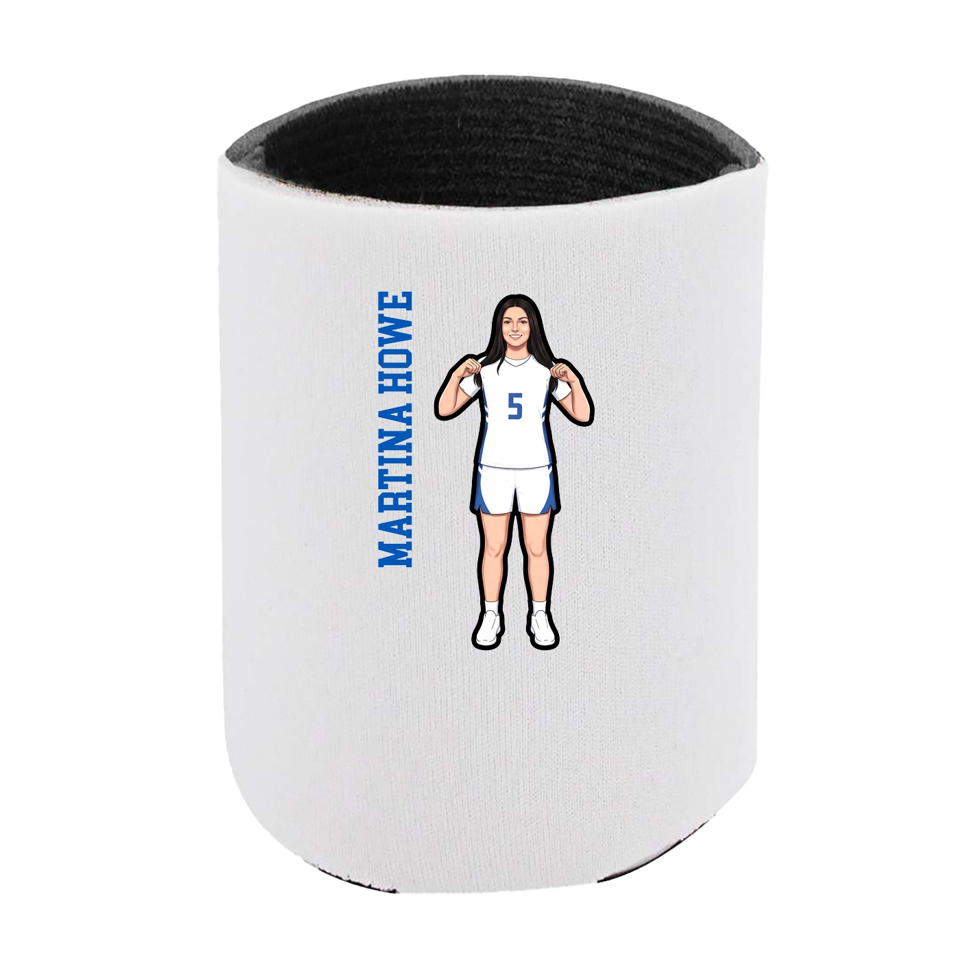 Can Holder — Name Vertical in White