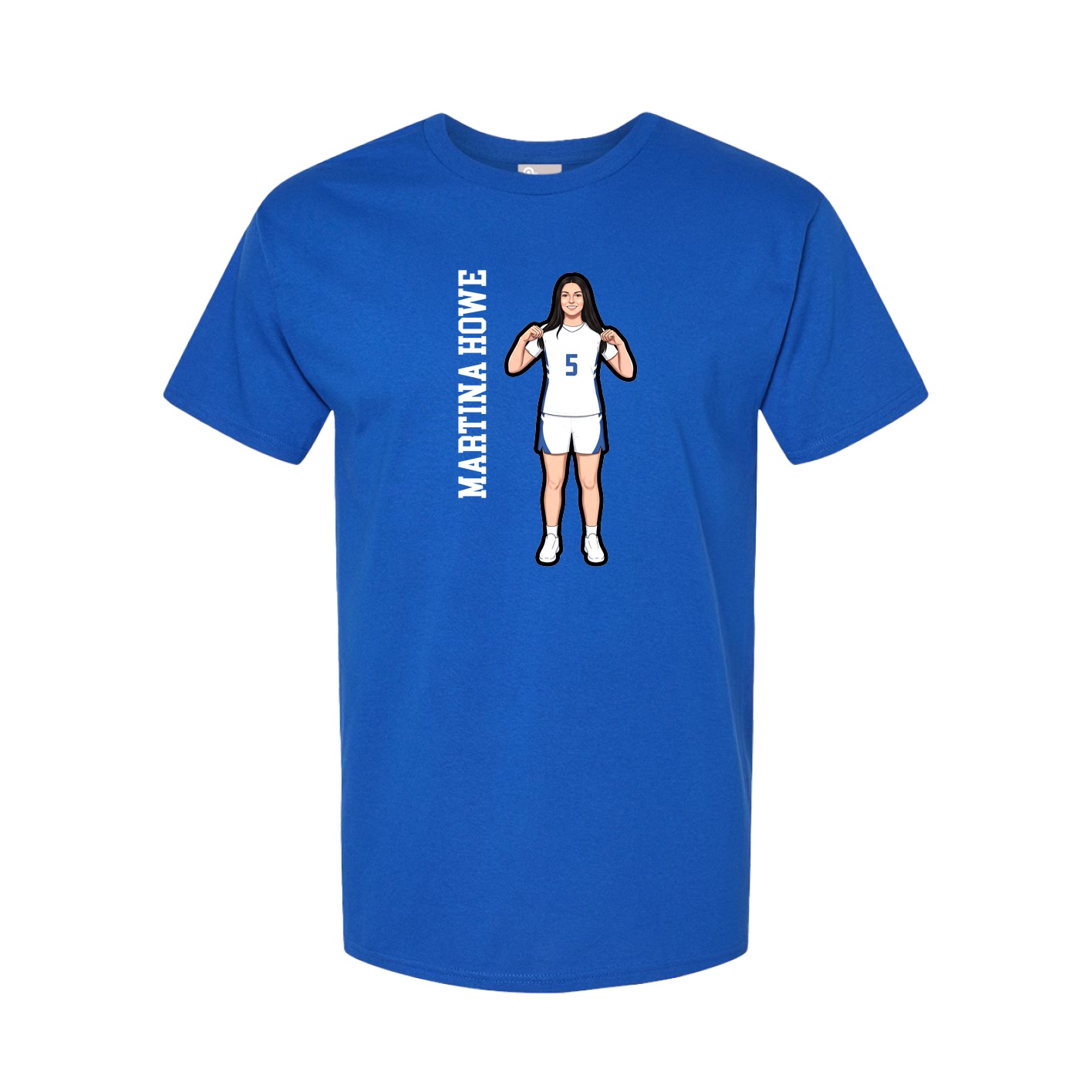 Tee — Name Vertical in Royal