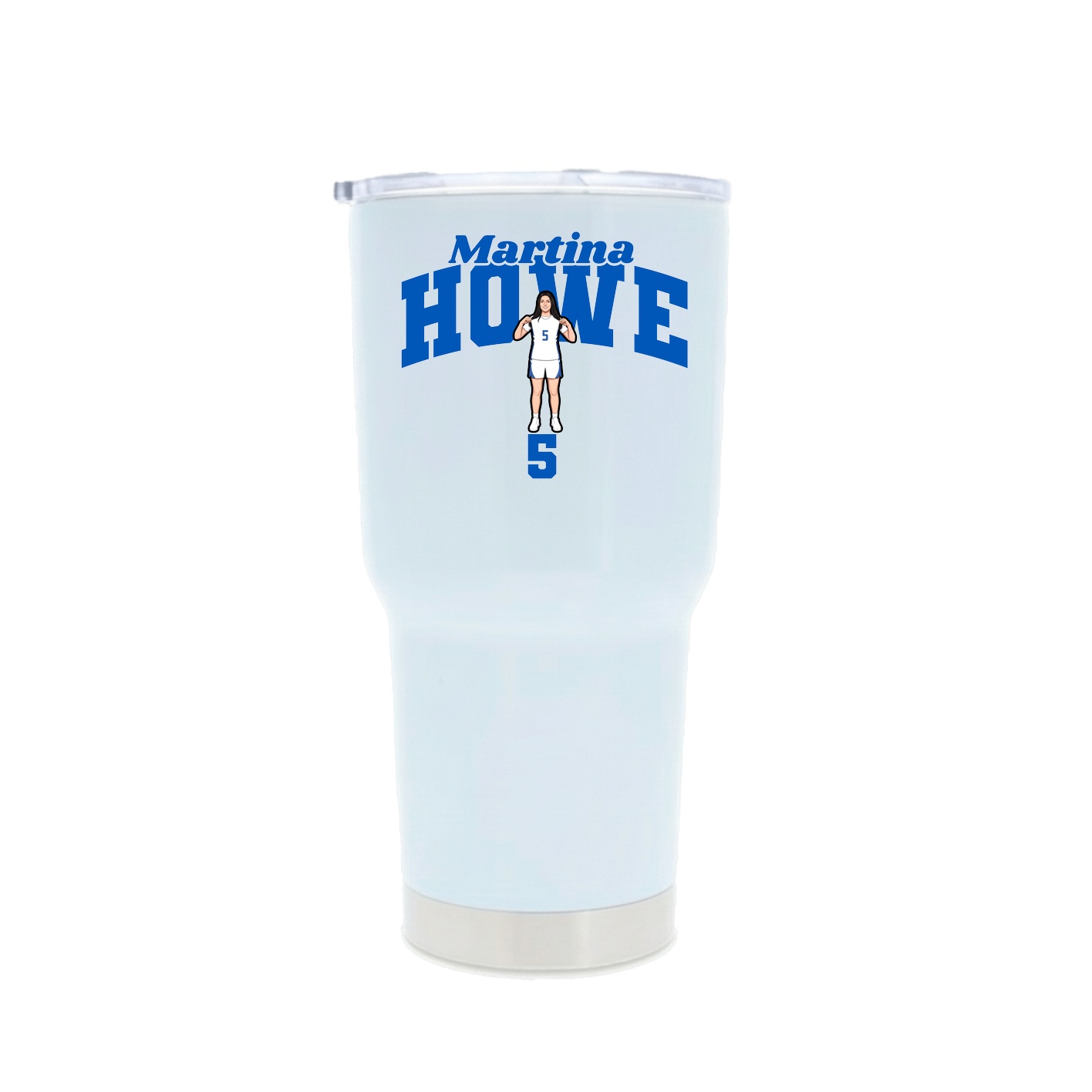 30oz Stainless Steel Tumbler — Signature Arch in White