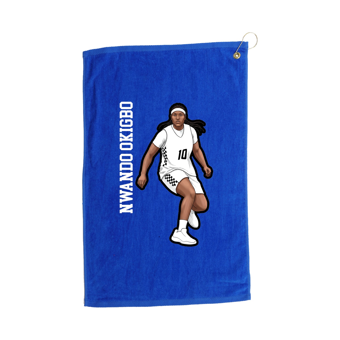 Golf Towel — Name Vertical in Royal