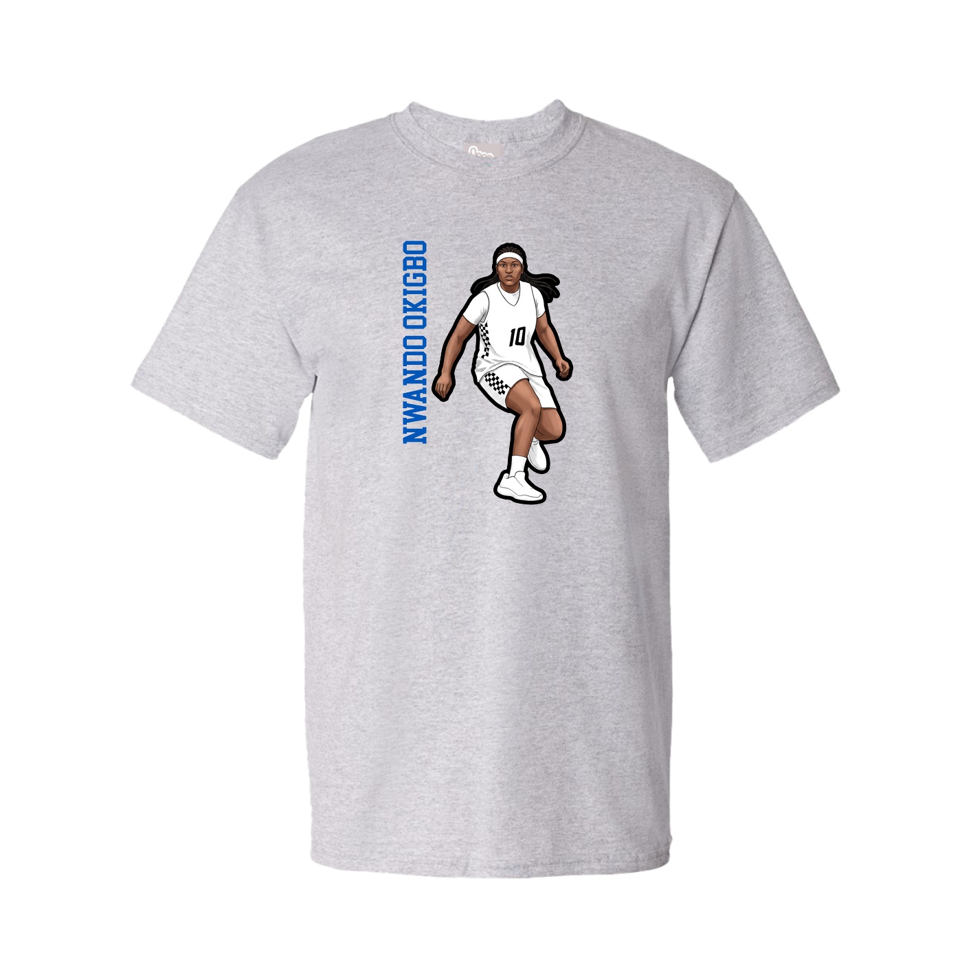 Tee — Name Vertical in Grey