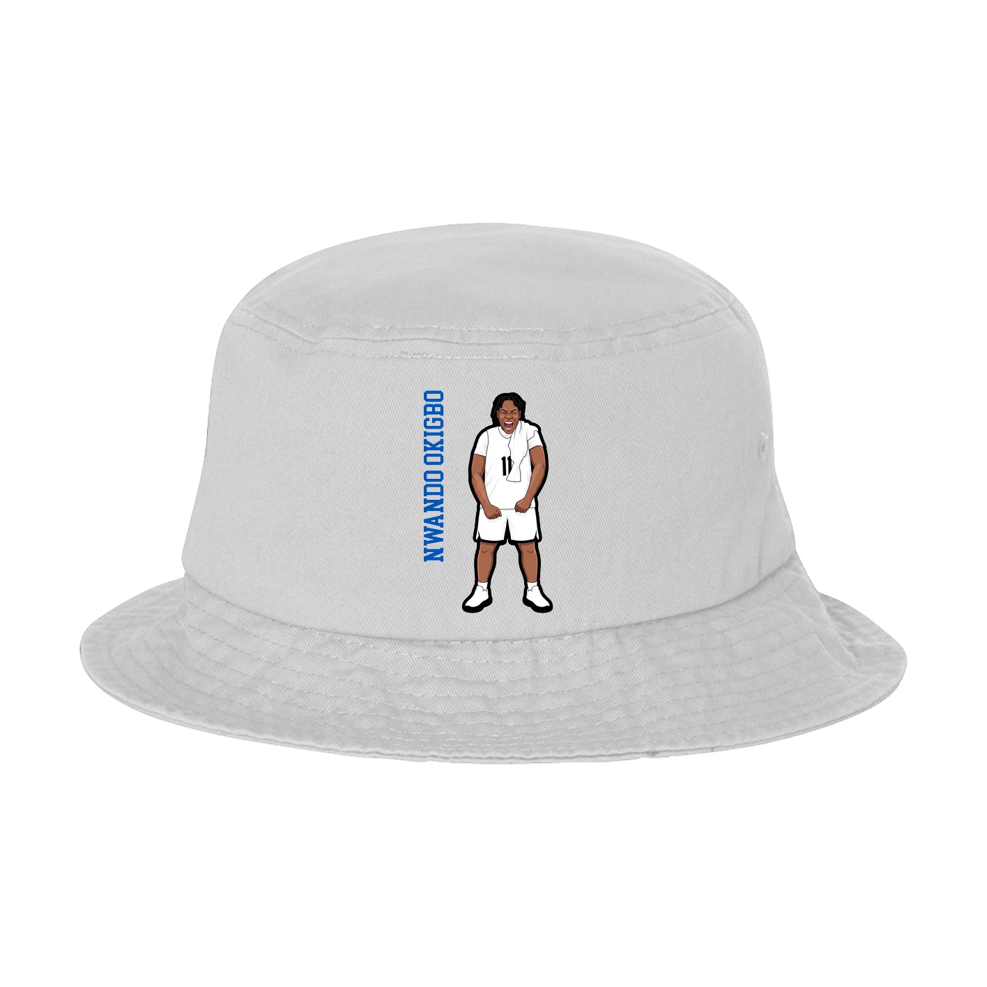 Bucket Cap — Name Vertical in White