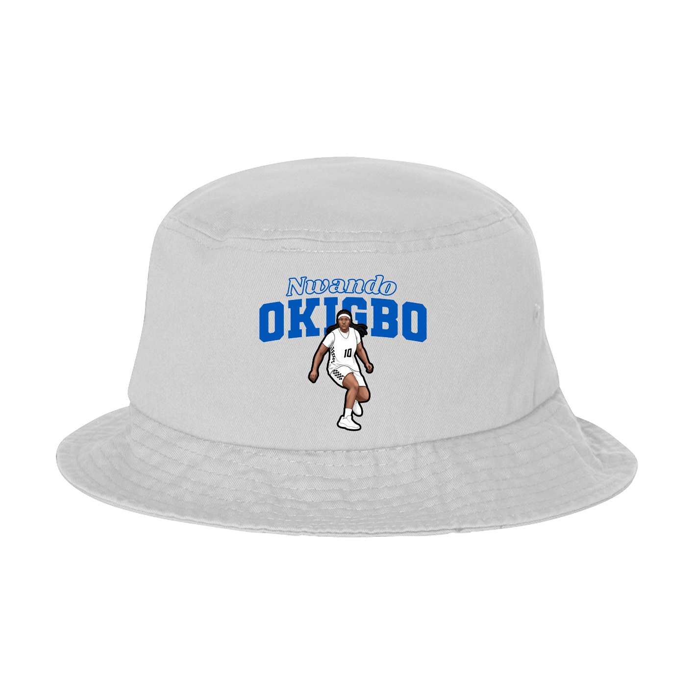 Bucket Cap — Name Arch in White