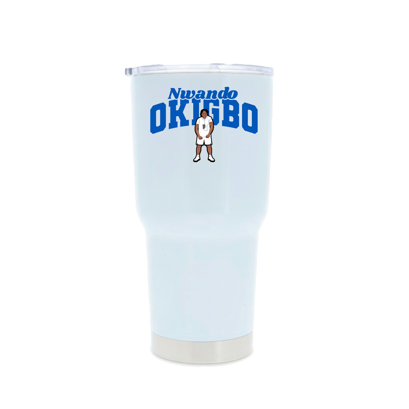 30oz Stainless Steel Tumbler — Signature Arch in White
