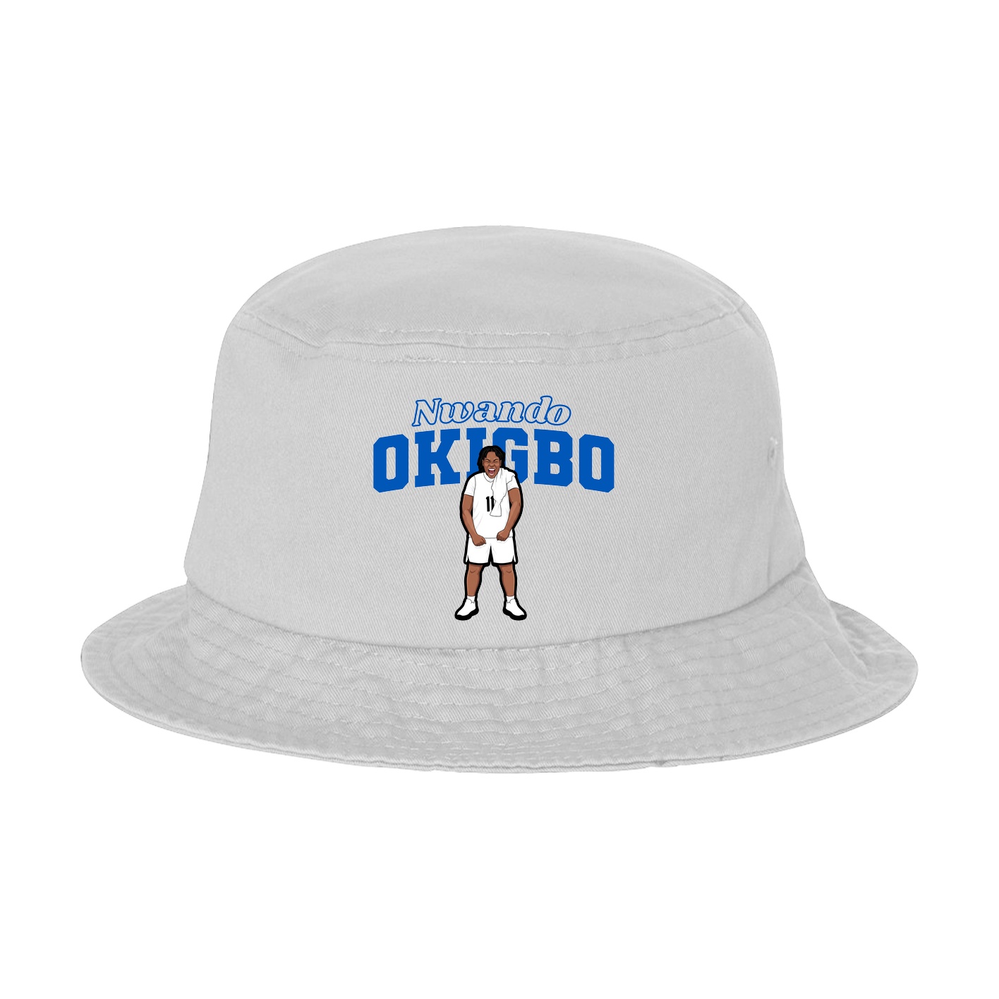 Bucket Cap — Name Arch in White