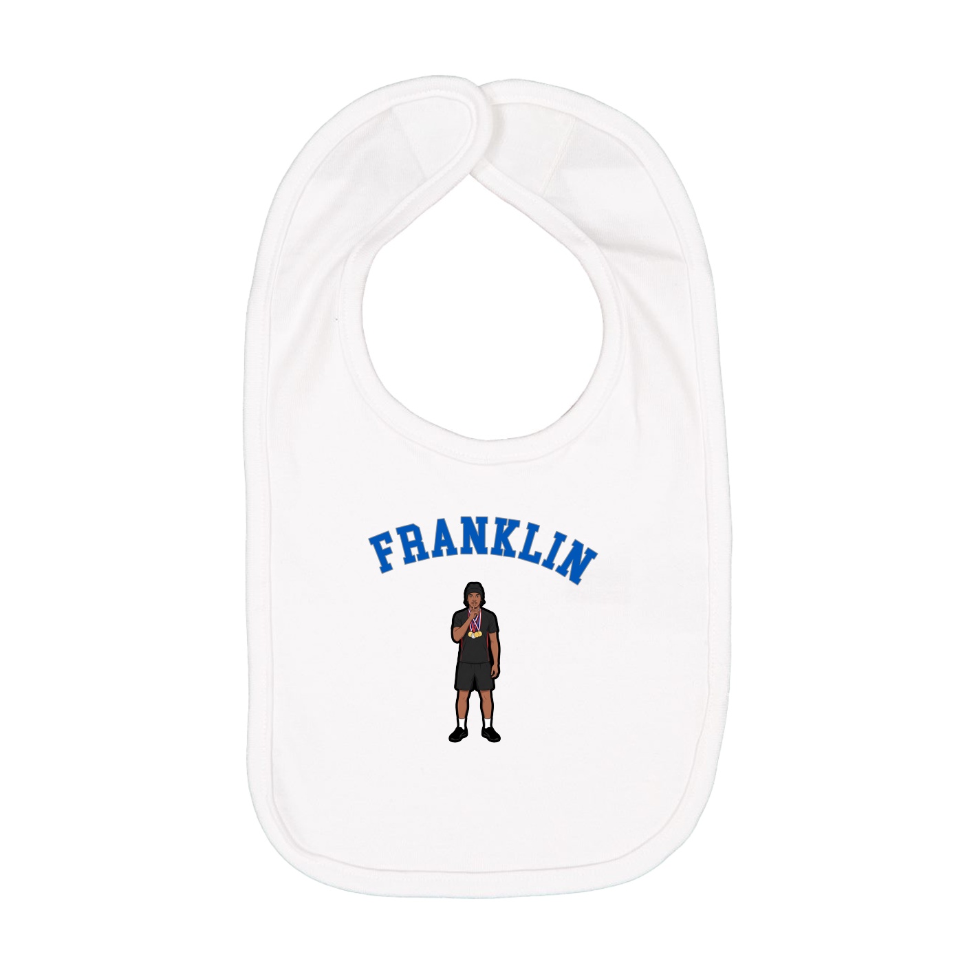 Infant Bib — Shirsey Arch in White
